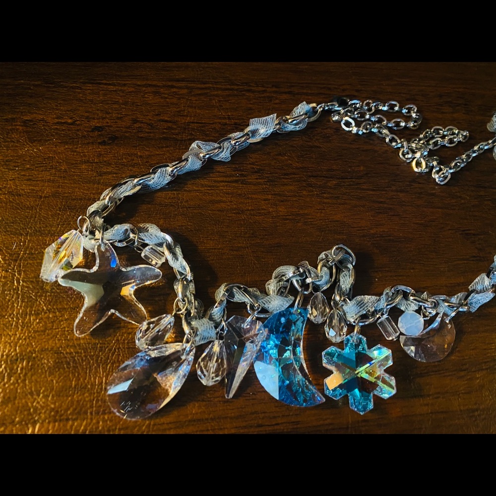 Swarovski Multi Shape Crystals Dangling Necklace - image 7